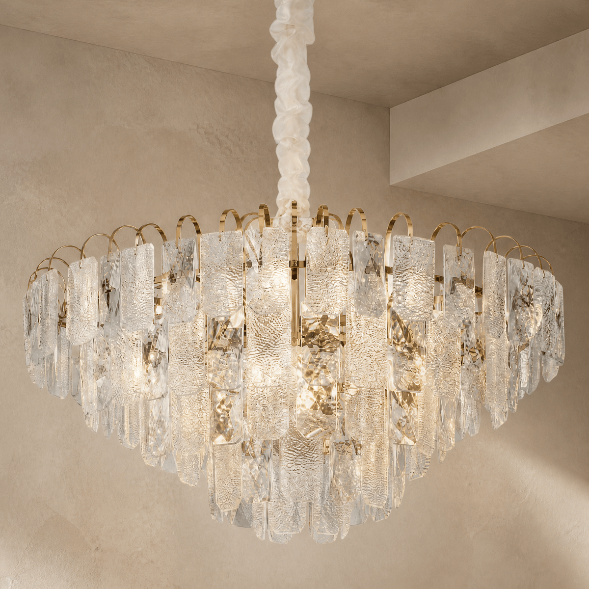 Madreperla Crystal Crown Chandelier - Blushlighting