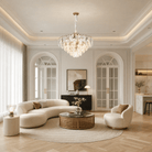 Madreperla Crystal Crown Chandelier - Blushlighting