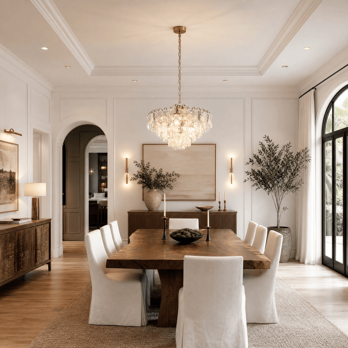 Madreperla Crystal Halo Chandelier - Blushlighting