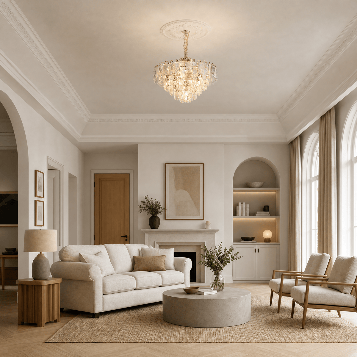 Madreperla Crystal Halo Chandelier - Blushlighting
