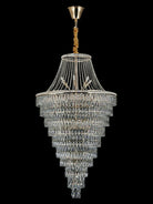 Magnificent Extra Large Foyer Hall Chandelier Tiered Crystal Ceiling Lighting Fixture For Living Room Decor - 5 Layers/ D15.8"*D31.5"/ 12 LightsBlushlighting