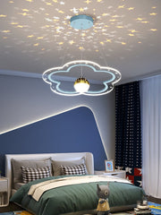 Blushlighting® Romantic Starry and Cloud-shapped Chandelier for Bedroom image | luxury lighting | cloud shape chandeliers