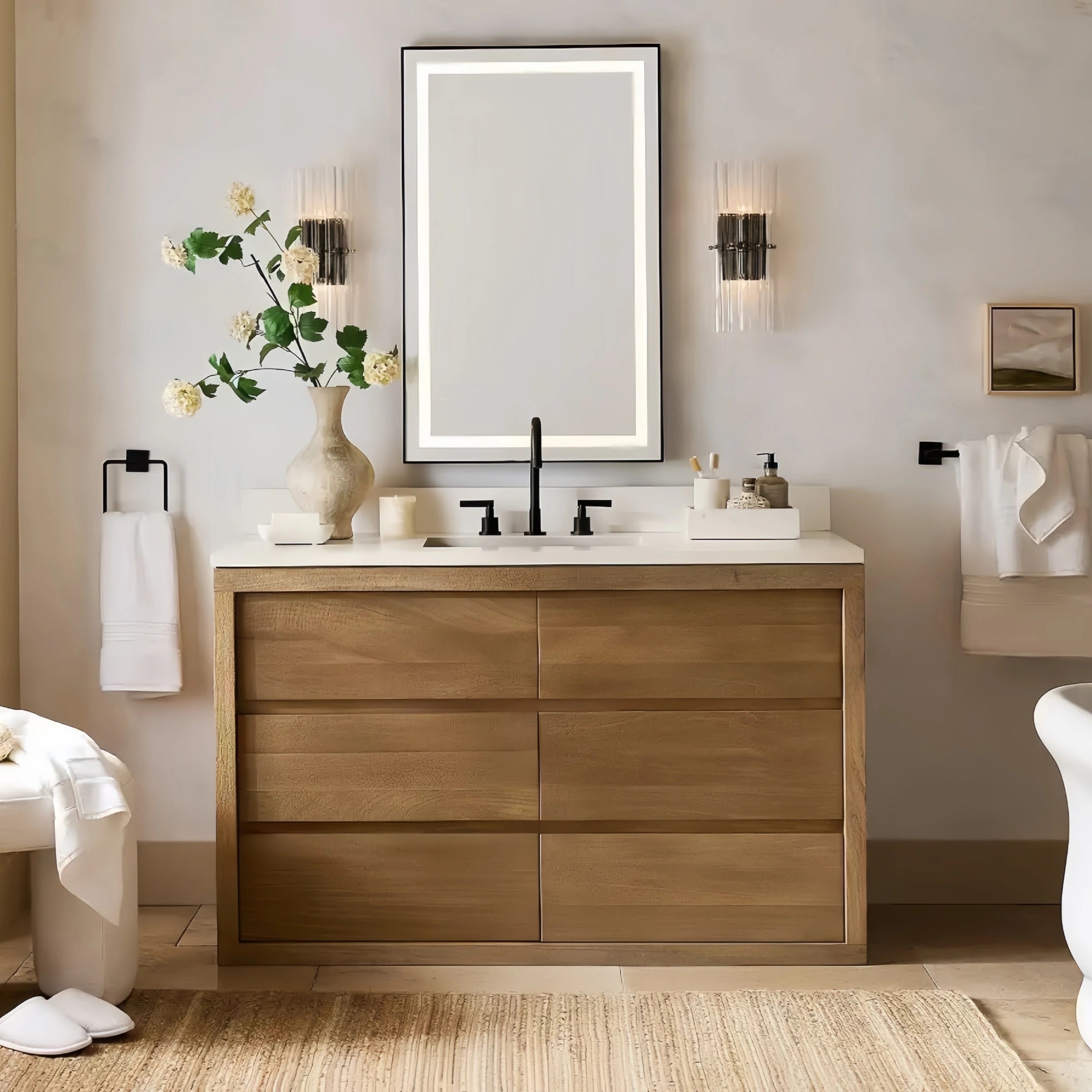 Mallory Glass Wall Sconce - Blushlighting