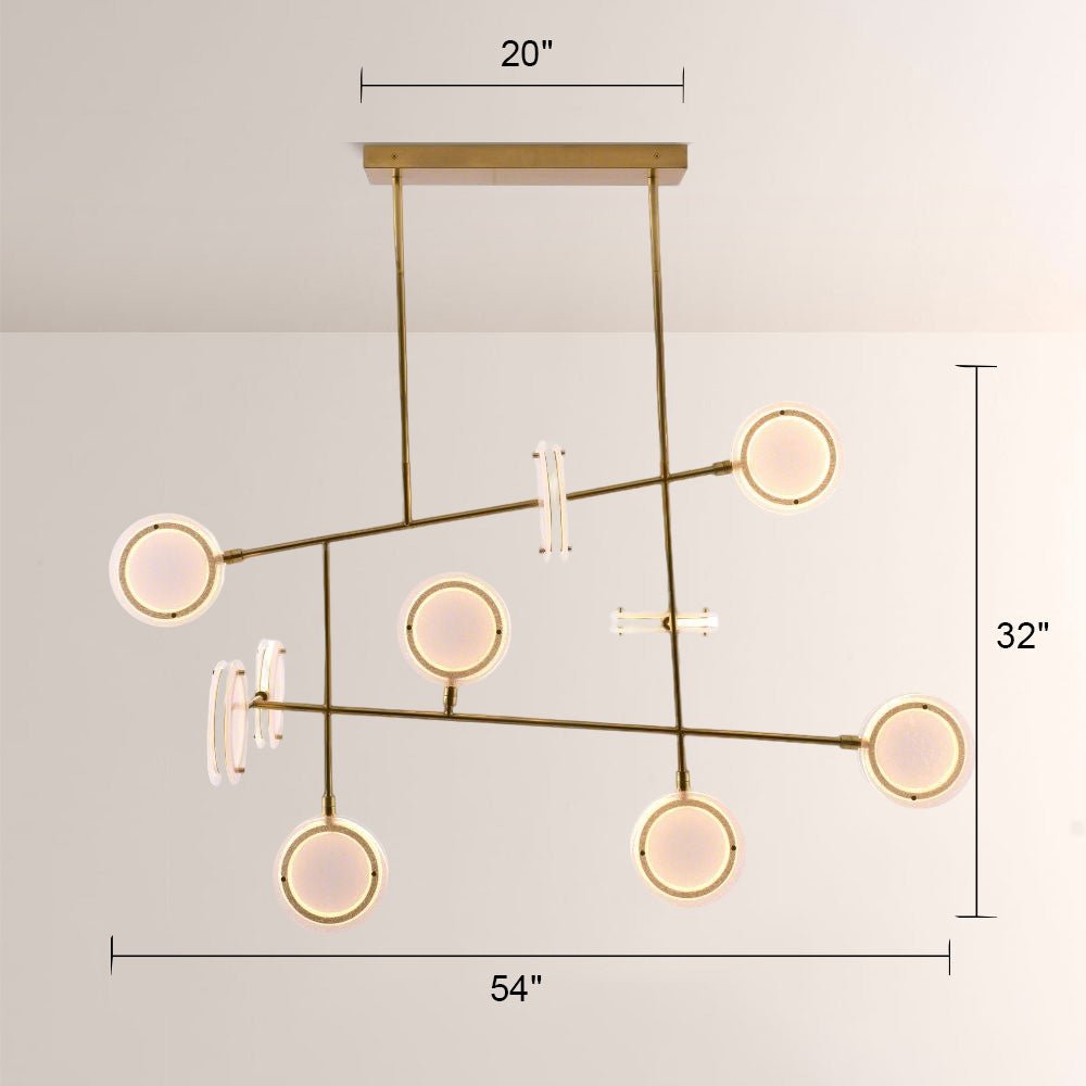 Mandel Linear Chandelier - Blushlighting