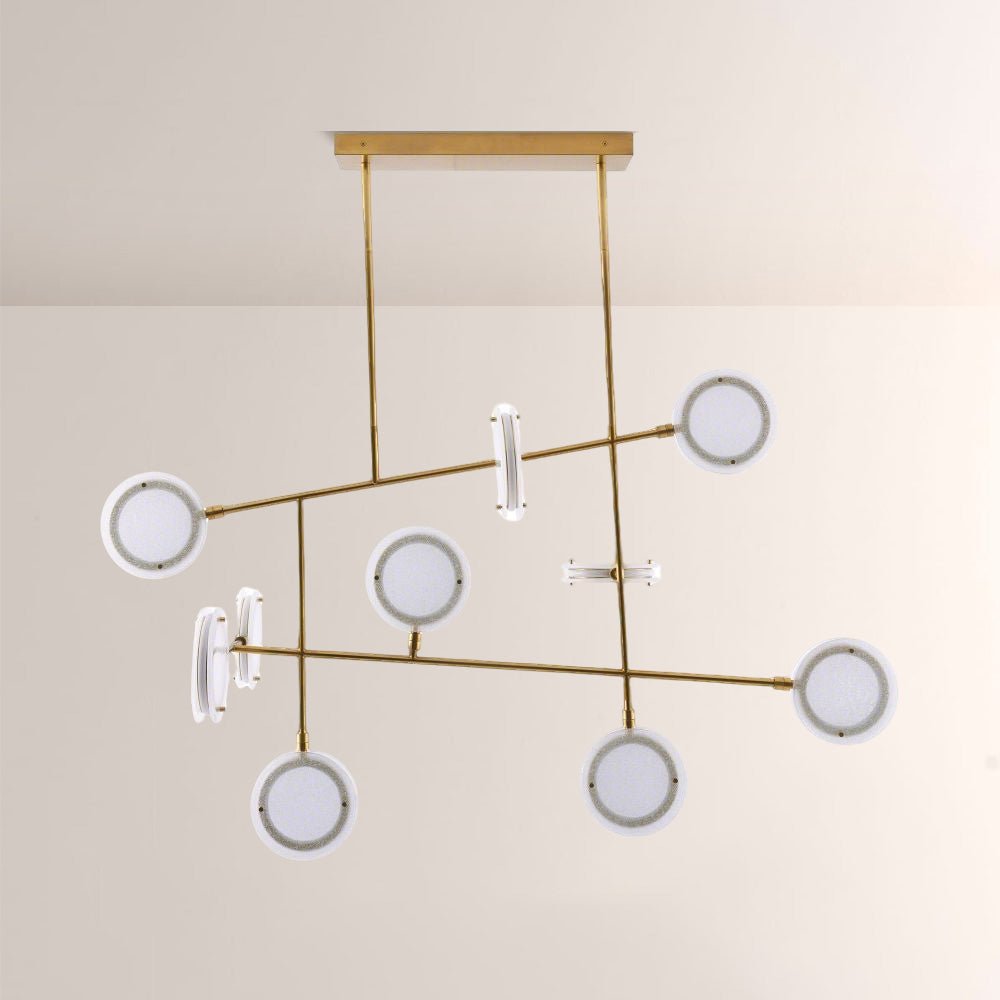 Mandel Linear Chandelier - Blushlighting