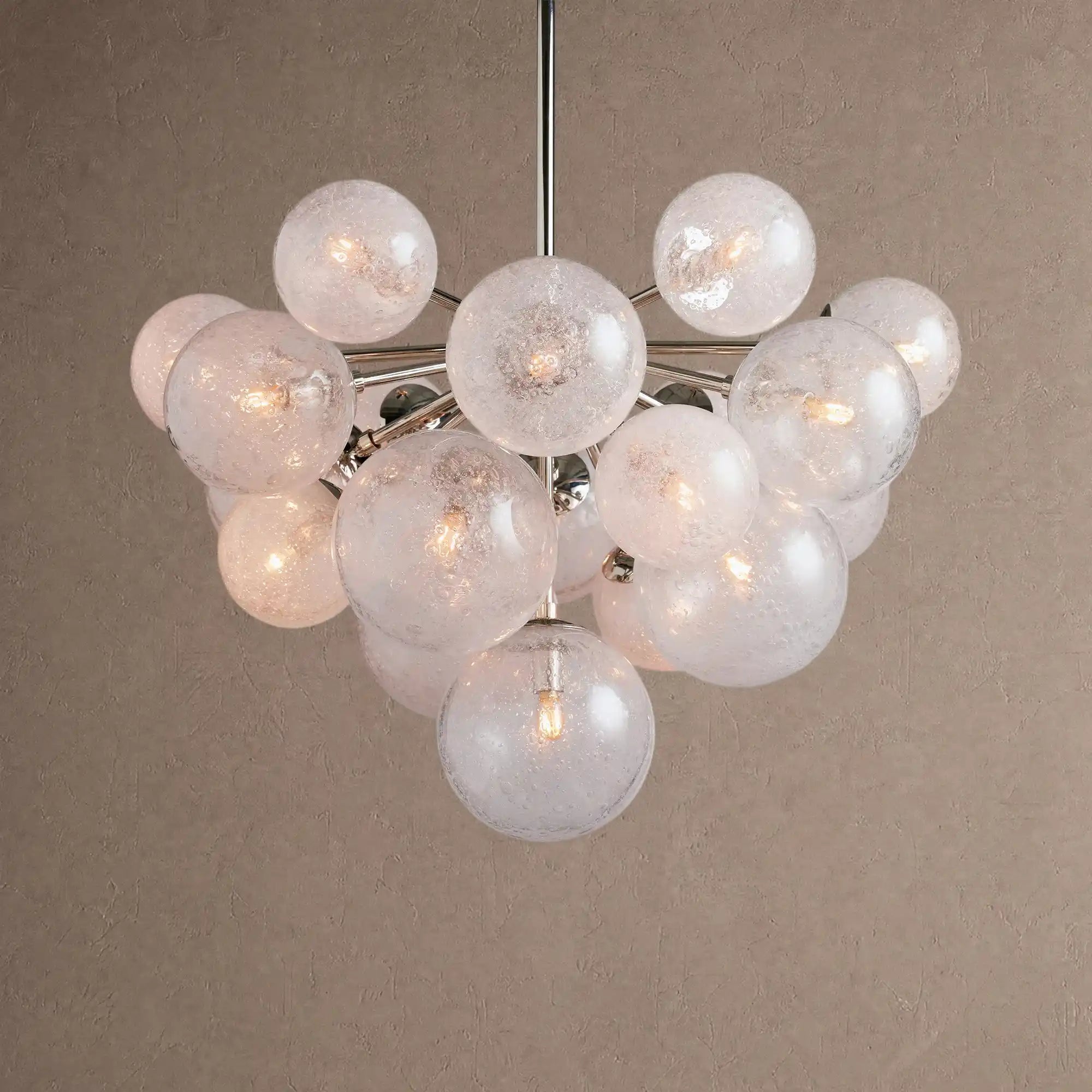 Mandoza Chandelier 19/37 Light - 19 LightsNickelBlushlighting