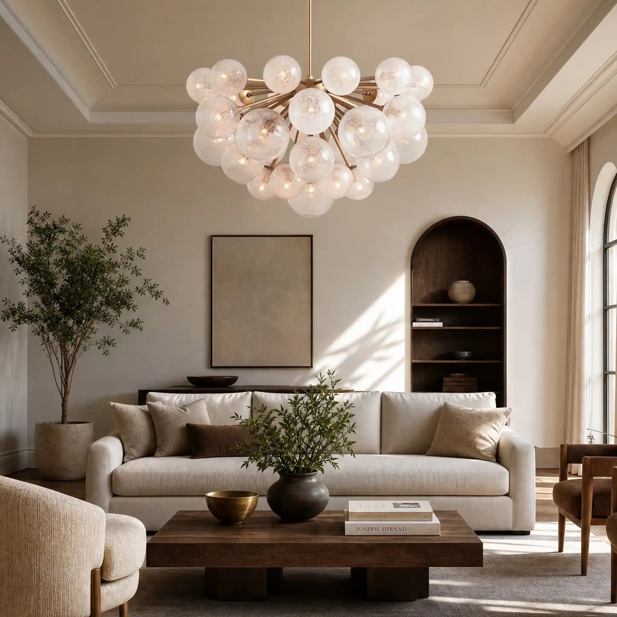 Mandoza Chandelier 19/37 Light - 19 LightsNickelBlushlighting