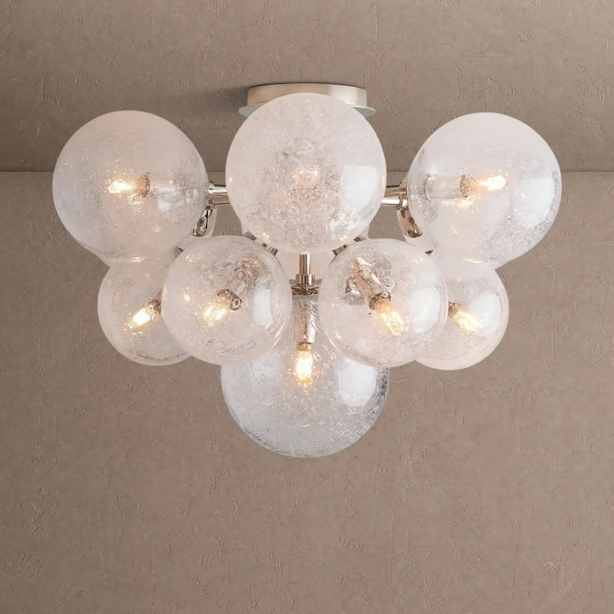 Mandoza Flushmount - NickelBlushlighting