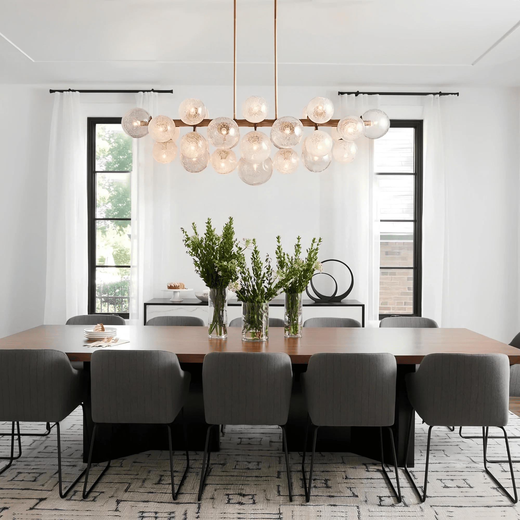 Mandoza Linear Chandelier - BrassBlushlighting