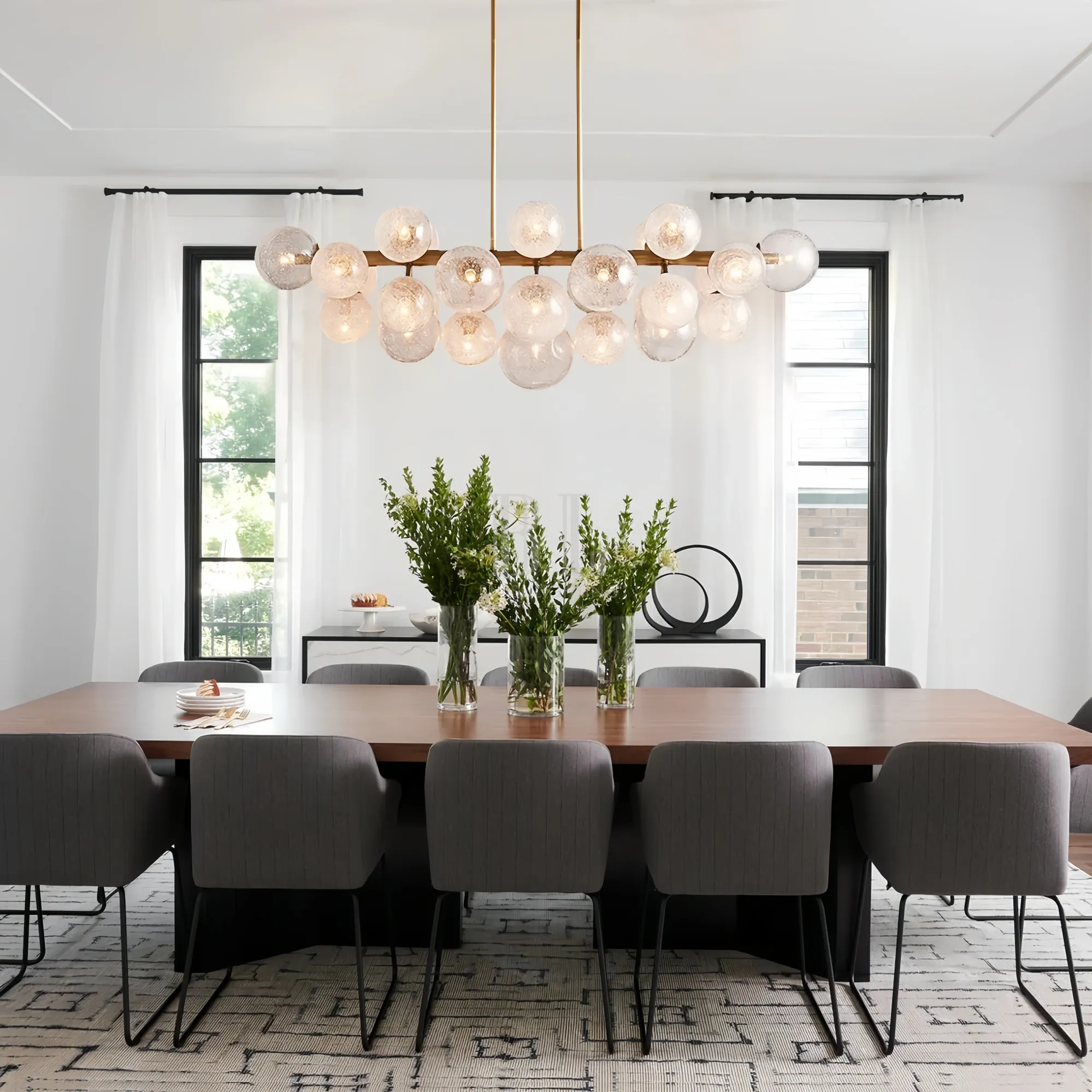 Mandoza Linear Chandelier-Lighting-Brass-Blushlighting
