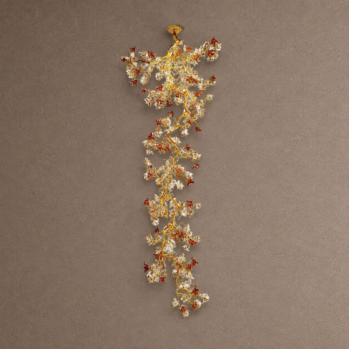 Maple Branch Chandelier - ∅ 39.4″ x H 110.2″ / Dia 100cm x H 280cmBrass & Clear & YellowBlushlighting