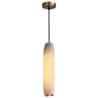 Marble Alabaster Flute Pendant Light - Dia 2.8”(7cm) x H 11.8”(30cm)White＆BrassBlushlighting