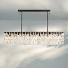 Marigan K9 Crystal Modern Rectangular Chandelier 60"-Matte Black-