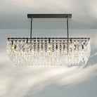 Marigan K9 Crystal Modern Rectangular Chandelier 60"-