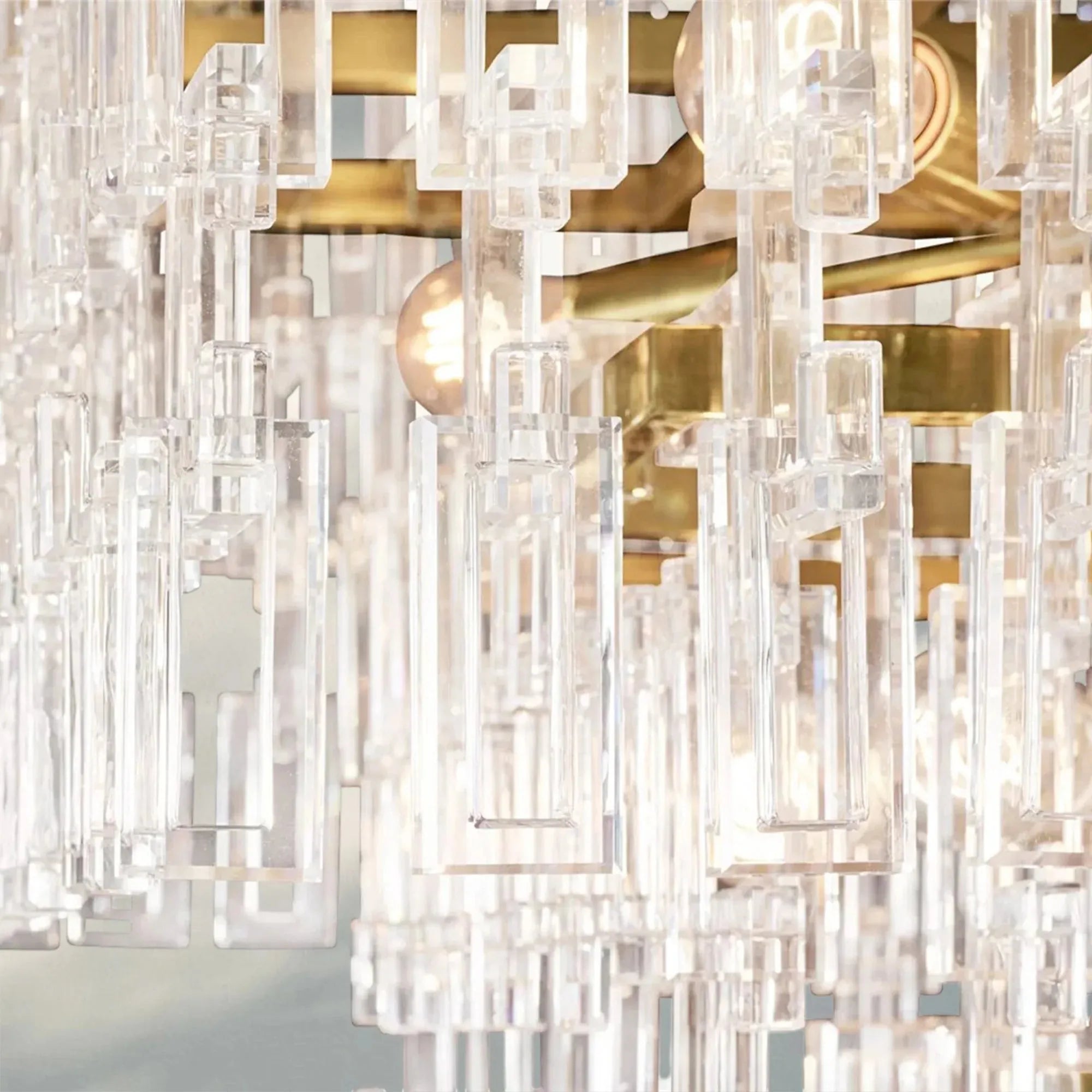 Marigan K9 Crystal Modern Rectangular Chandelier 60"-