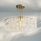 Marigan K9 Crystal Round Chandelier for Living Room-Round 48''-Brass-