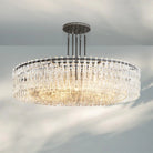 Marigan K9 Crystal Round Chandelier for Living Room-Round 60''-Black-