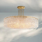Marigan K9 Crystal Round Chandelier for Living Room-Round 60''-Brass-