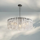 Marigan K9 Crystal Round Chandelier for Living Room-Round 36''-Black-