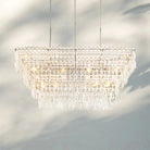 Marigan Multi-Tier Rectangular Chandelier 60" 72"-72"-Polished Nickel-