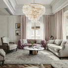 Marigan Multi-Tier Round Chandelier 36″ 48″ 60″ - 48" 4-TierLacquered Burnished BrassBlushlighting