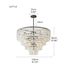 Marigan Multi-Tier Round Chandelier 36″ 48″ 60″-Blushlighting