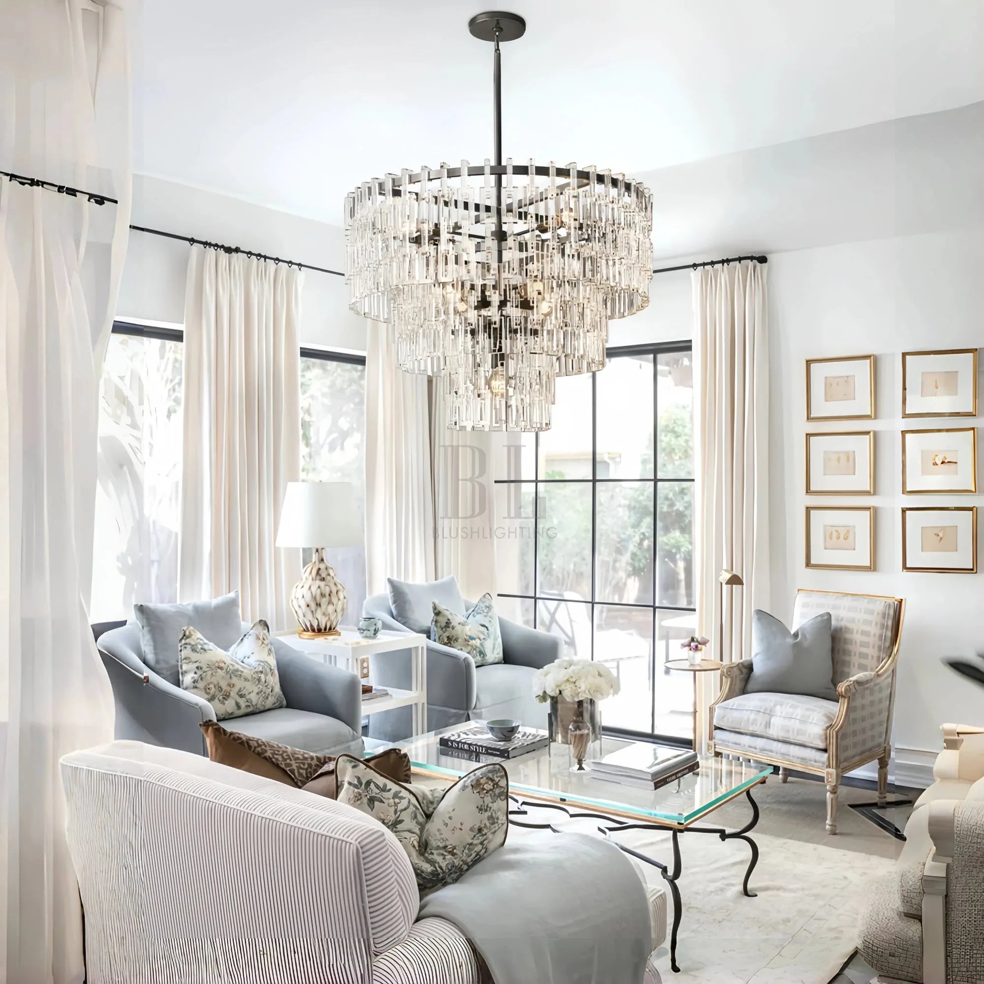 Marigan Multi-Tier Round Chandelier 36″ 48″ 60″-Blushlighting