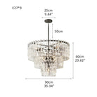 Marigan Multi-Tier Round Chandelier 36″ 48″ 60″ - 60" 5-TierMatte BlackBlushlighting