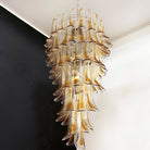 Marigold Glass Chandelier - ∅ 25.2″ x H 47.2″Amber & NickelBlushlighting