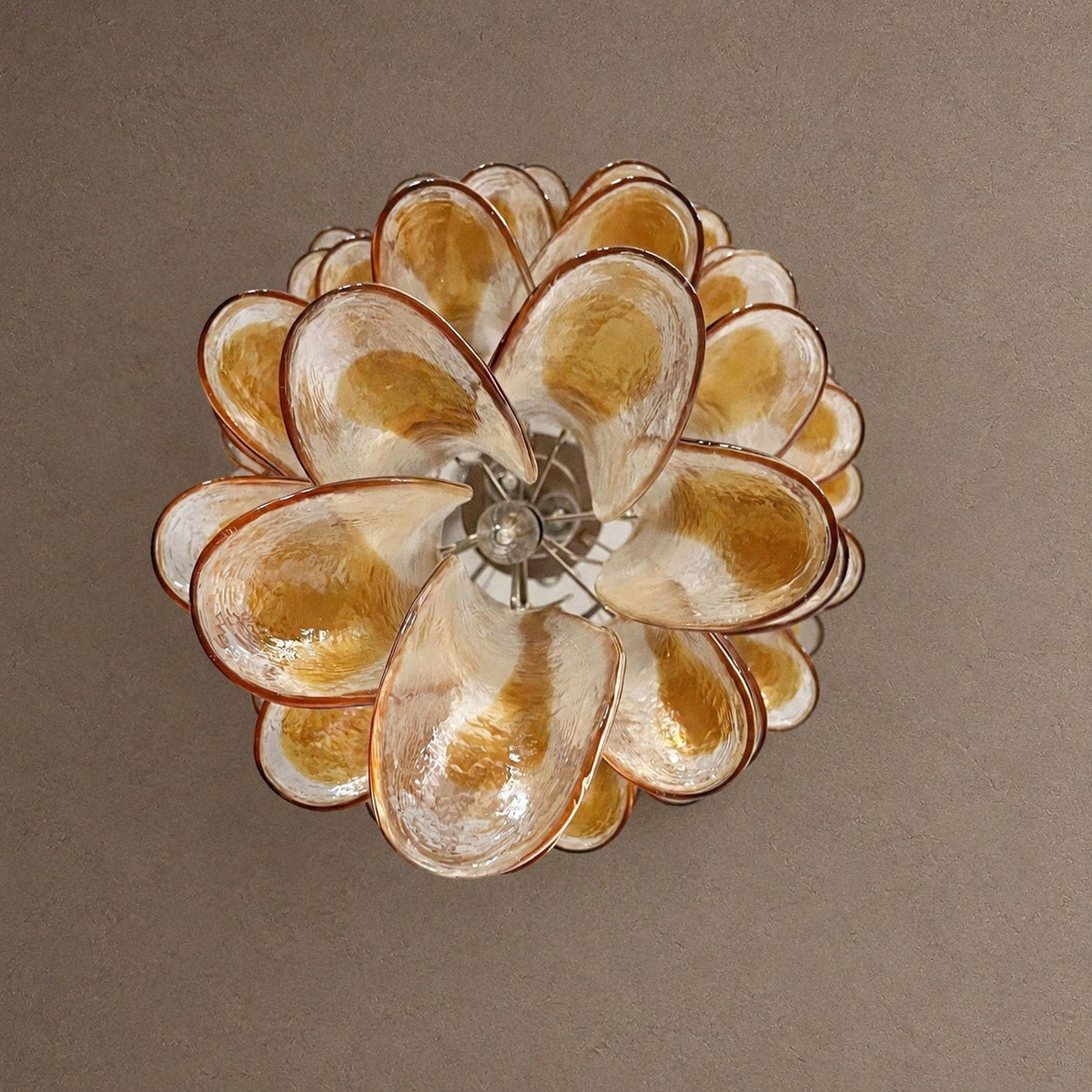 Marigold Tiered Chandelier - ∅ 25.2″ x H 47.2″Amber & NickelBlushlighting