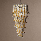 Marigold Tiered Chandelier - ∅ 25.2″ x H 47.2″Amber & NickelBlushlighting