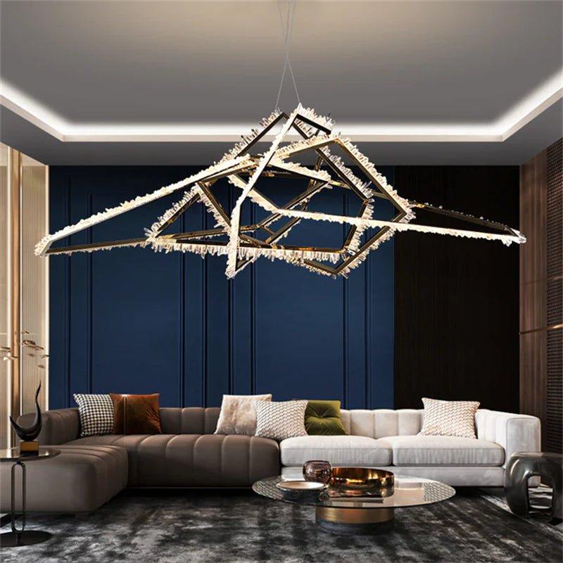 Marty Modern Rock Crystal Irregular Chandelier-Blushlighting-Blushlighting