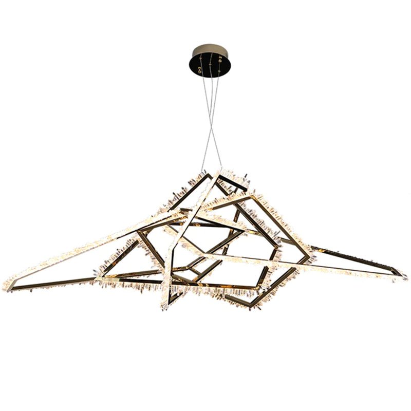Marty Modern Rock Crystal Irregular Chandelier-Blushlighting-Blushlighting