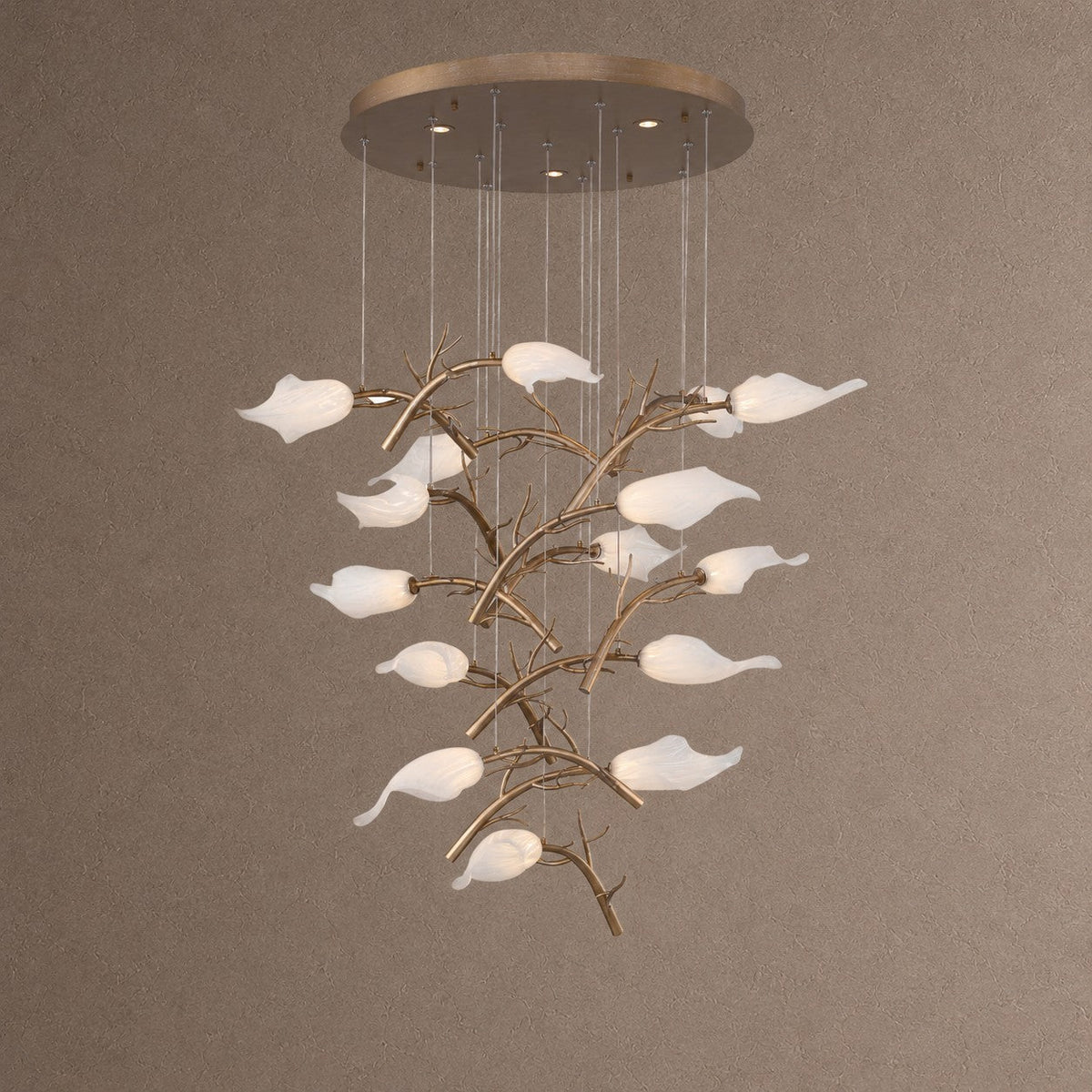 Matera Integrated LED Grand Chandelier 15-Light - Blushlighting
