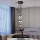 Maxine Modern Crystal Circular Pendant Lights - Blushlighting
