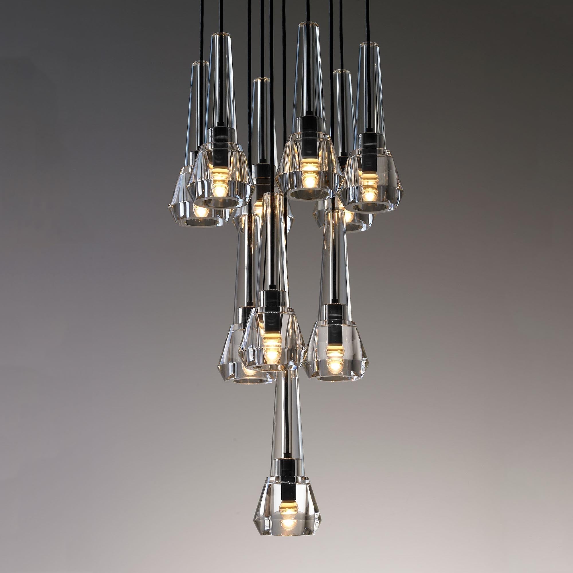 Maxine Modern Crystal Circular Pendant Lights - Blushlighting