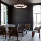 Maxine Modern Round Alabaster Plate Chandelier, Exquisite Illumination Chandelier Kevin Studio Inc   