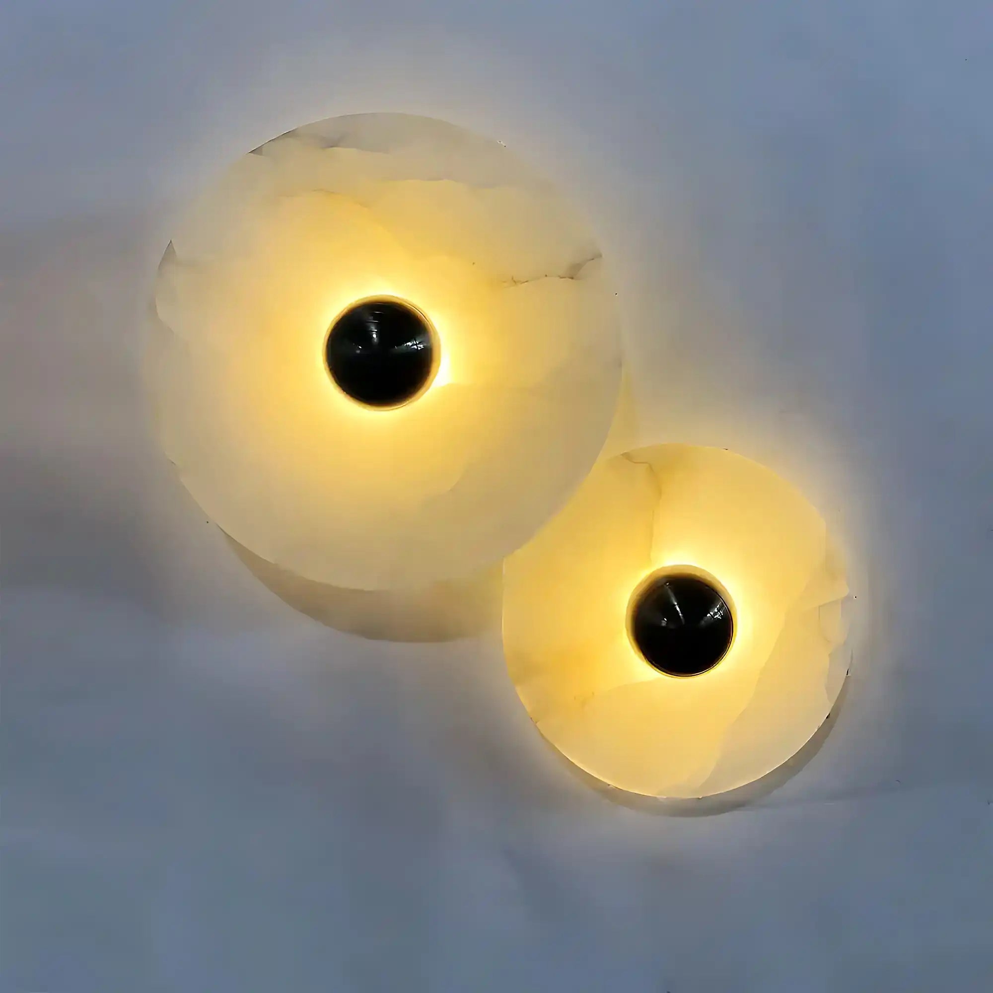 Median Alabaster Flush mount - 2 Surface - BronzeBlushlighting