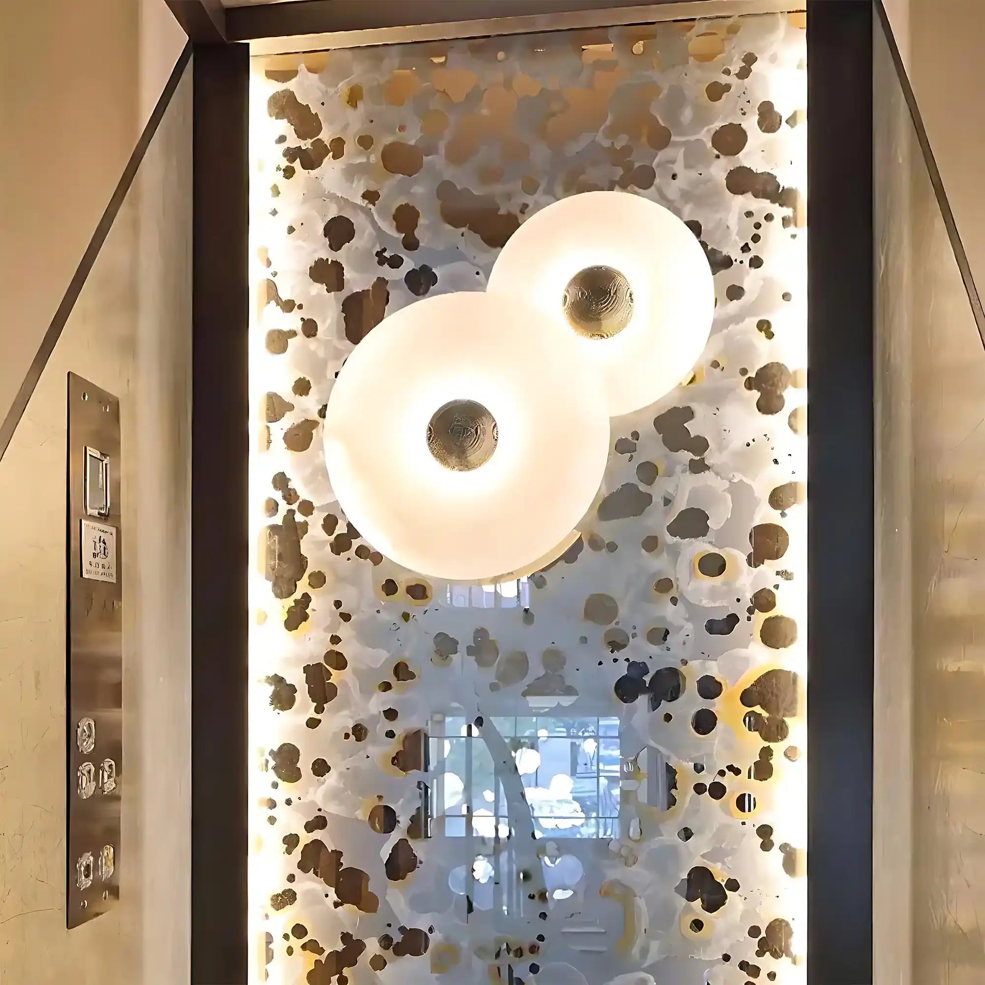 Median Alabaster Flush mount - 2 Surface - BronzeBlushlighting