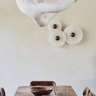 Median Alabaster Flush mount - 3 Surface - BrassBlushlighting