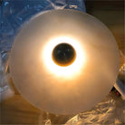 Median Alabaster Flush mount Wall Sconce - Bronze11''DBlushlighting