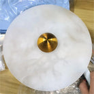 Median Alabaster Flush mount Wall Sconce - Bronze11''DBlushlighting