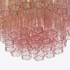 Medium Treviso Murano Chandelier 28" - Pink28"Blushlighting
