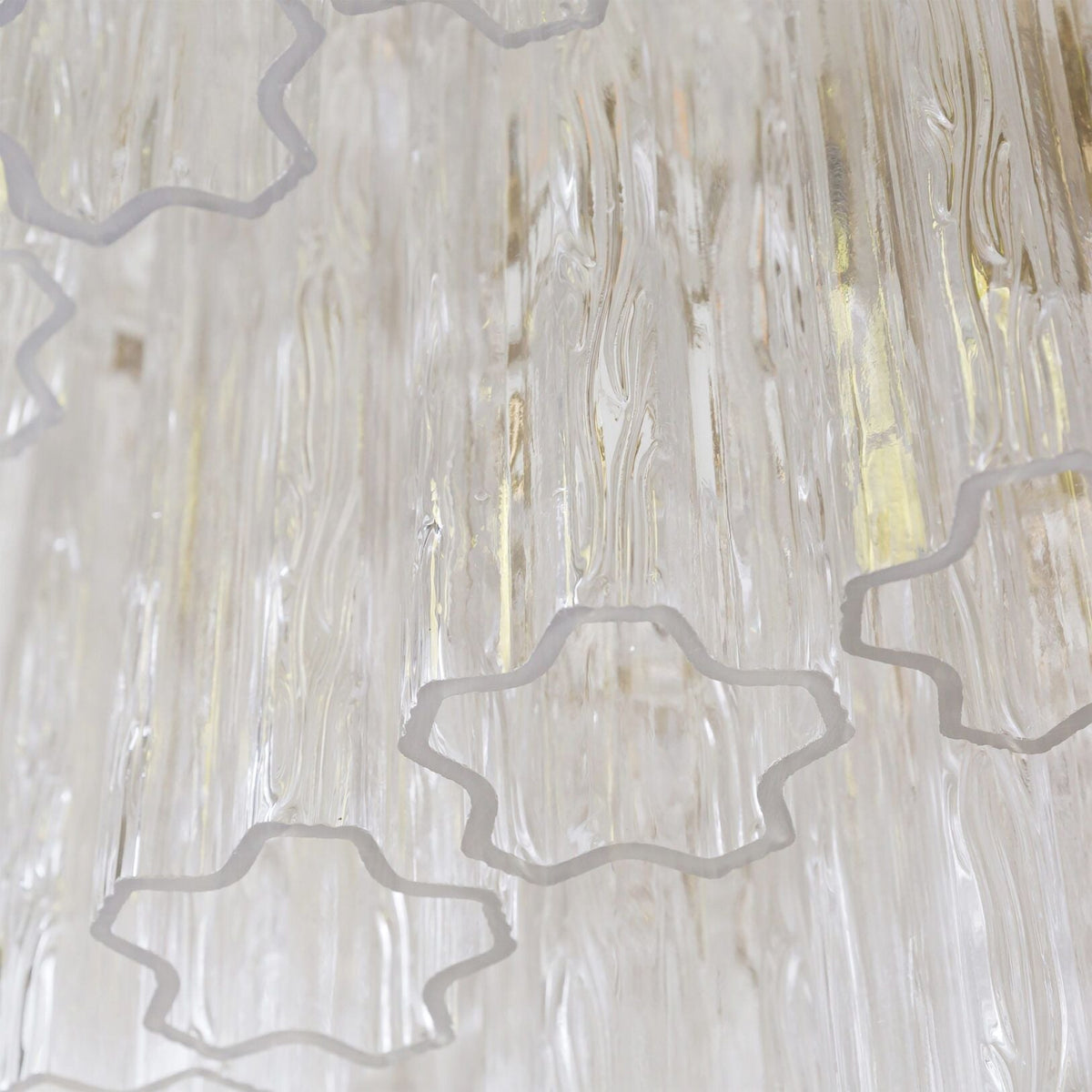Medium Treviso Murano Chandelier 28" - Clear28"Blushlighting