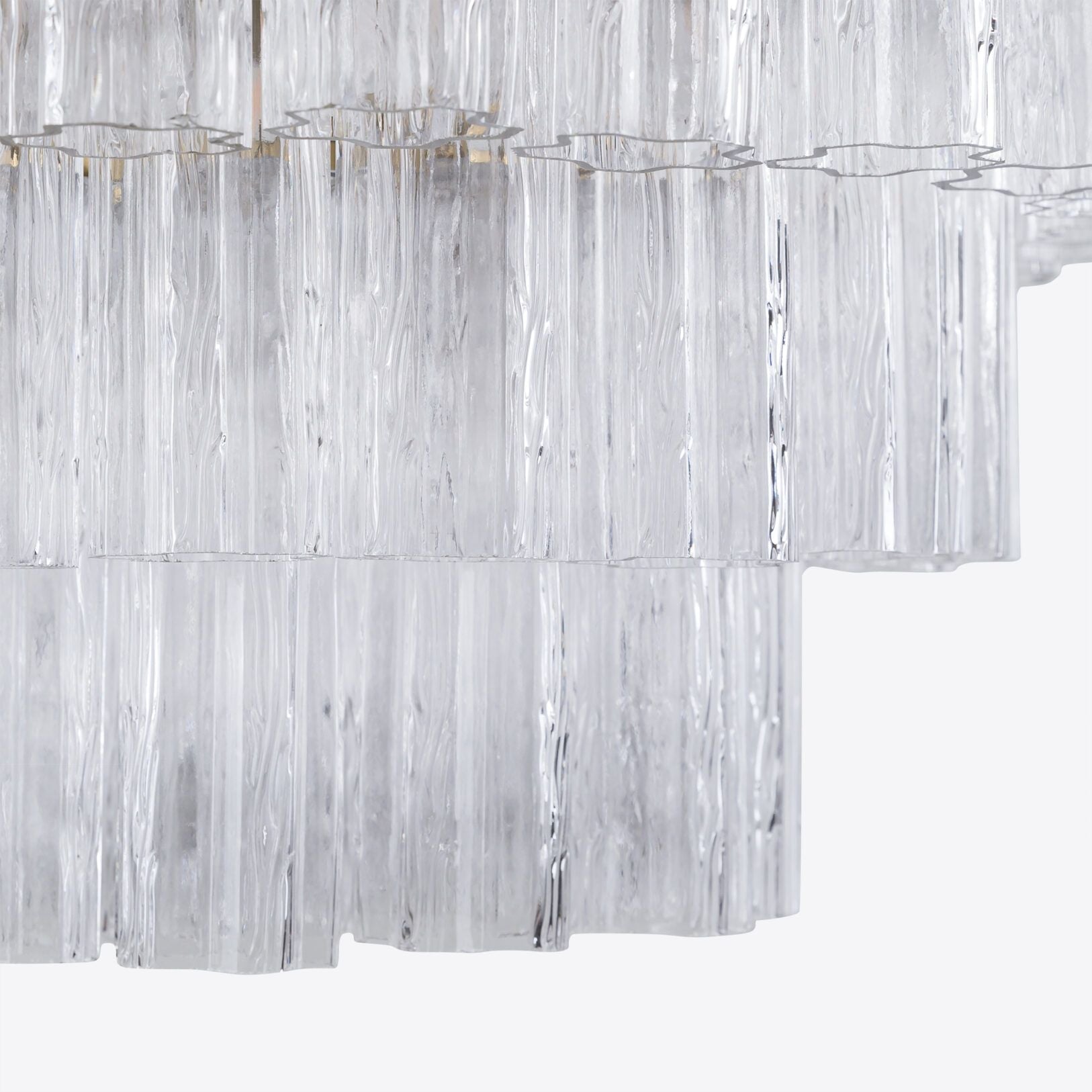 Medium Treviso Murano Chandelier 28" - Clear28"Blushlighting
