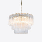 Medium Treviso Murano Chandelier 28" - Clear28"Blushlighting