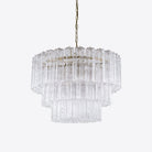 Medium Treviso Murano Chandelier 28" - Pink28"Blushlighting