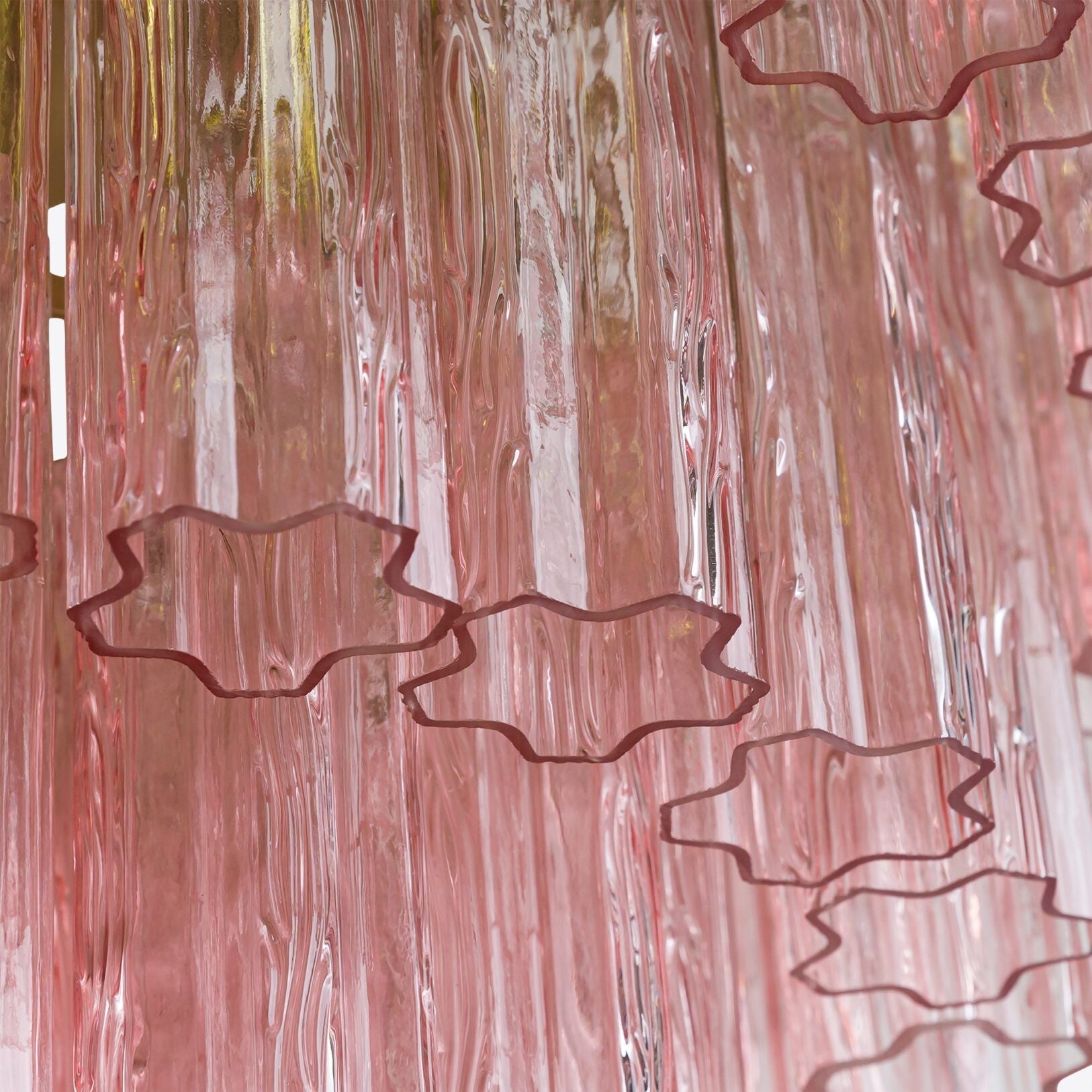 Medium Treviso Murano Chandelier 28" - Pink28"Blushlighting