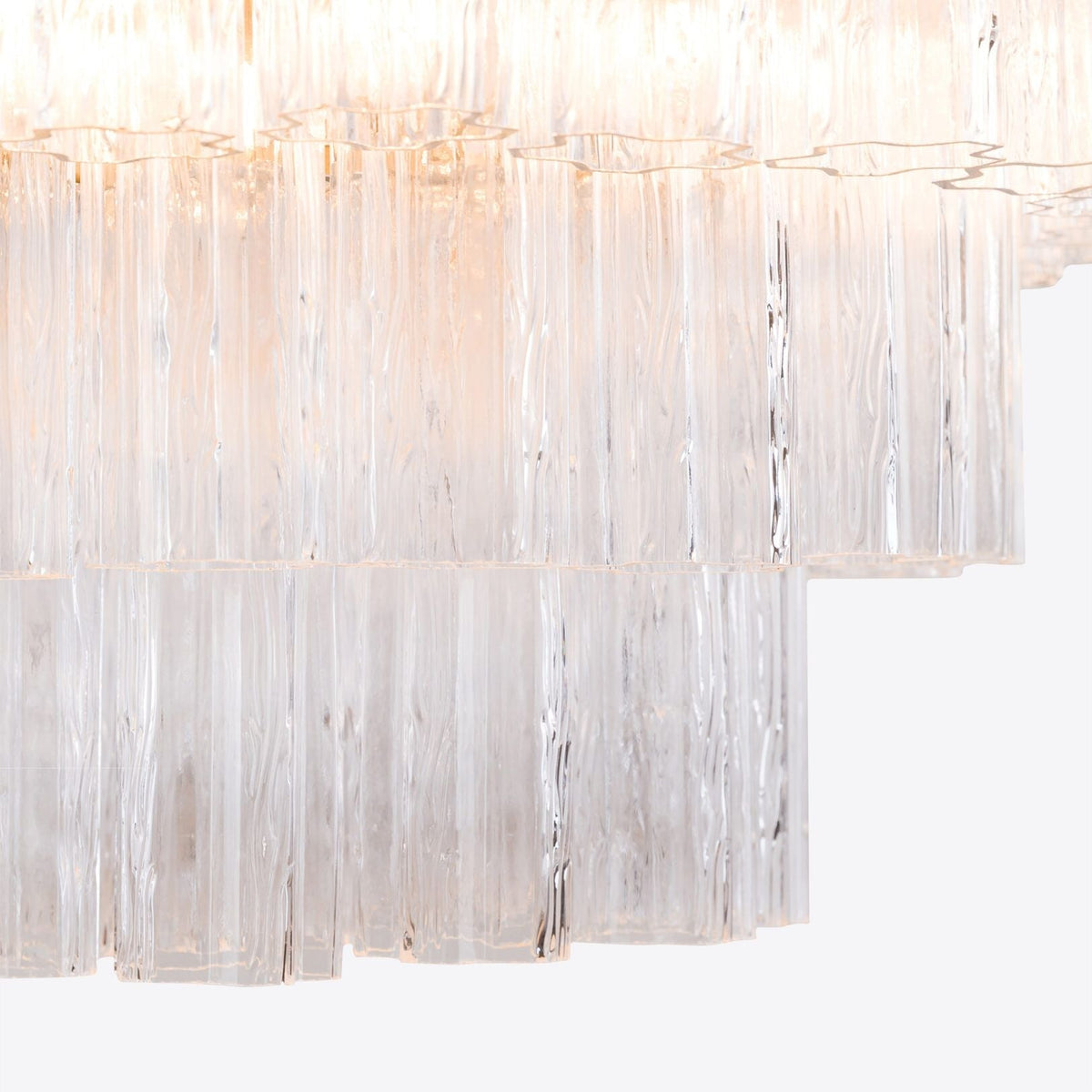 Medium Treviso Murano Chandelier 28" - Clear28"Blushlighting