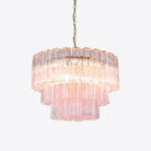 Medium Treviso Murano Chandelier 28" - Smoked Quartz28"Blushlighting
